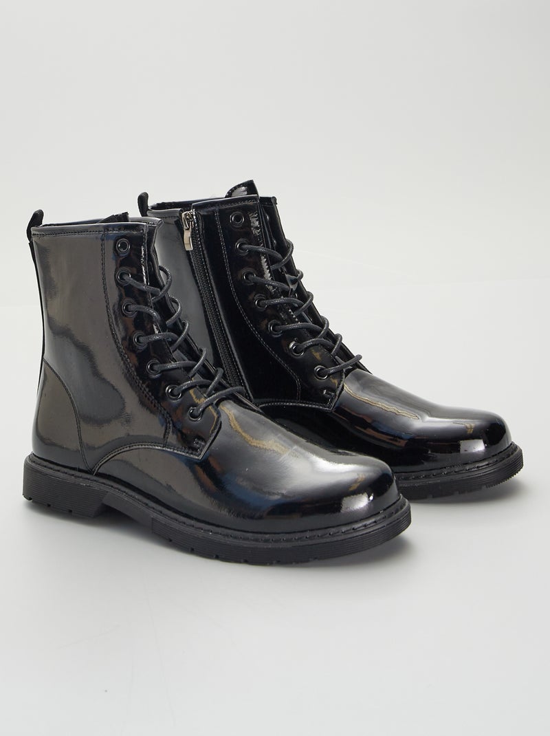Botines estilo motero NEGRO - Kiabi