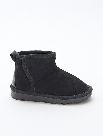 Botines estilo sueco en serraje