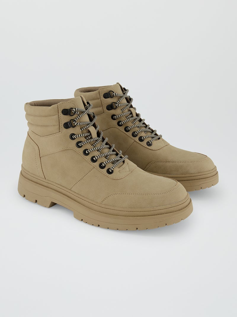 Botines estilo 'trekking' BEIGE - Kiabi