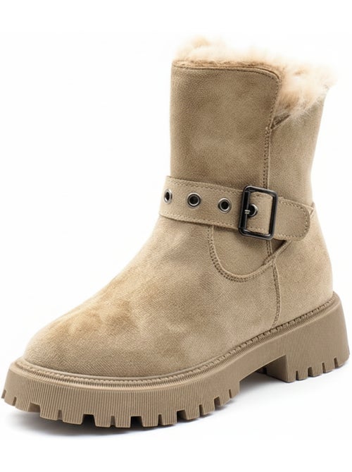 Botines forradas mujer ante cremallera suela crantada ozabi - Kiabi Botines forradas mujer ante cremallera suela crantada ozabi - Kiabi