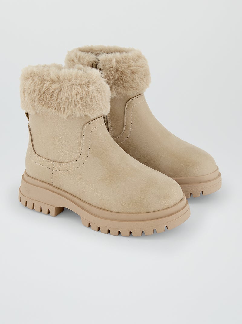 Botines forrados BEIGE - Kiabi