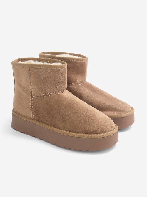Botines forrados con suela de cuña - Kiabi