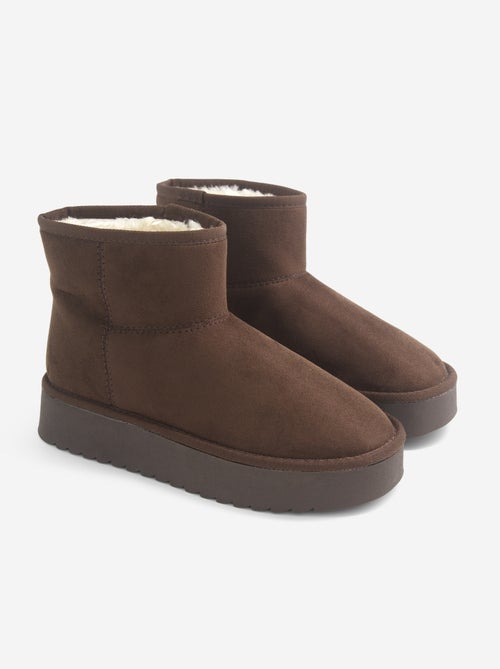 Botines forrados con suela de cuña - Kiabi