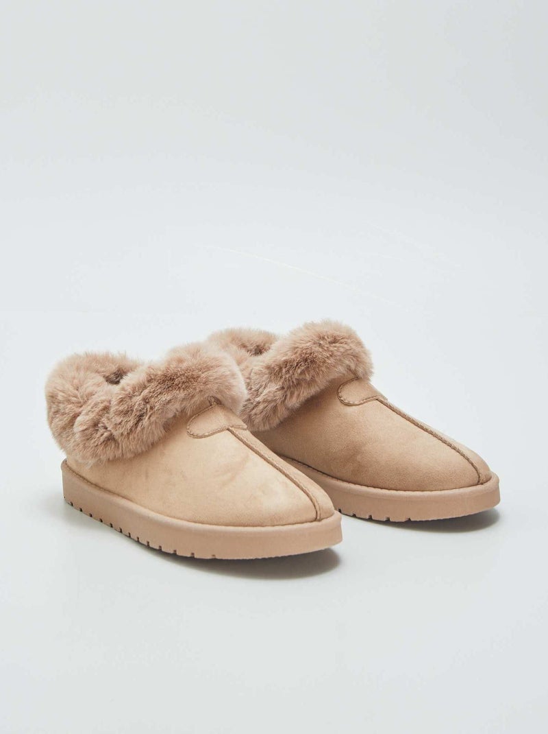 Botines forrados de antelina BEIGE - Kiabi
