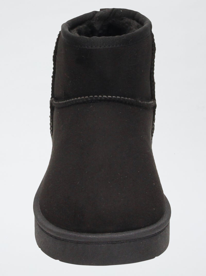 Botines forrados de antelina Negro - Kiabi