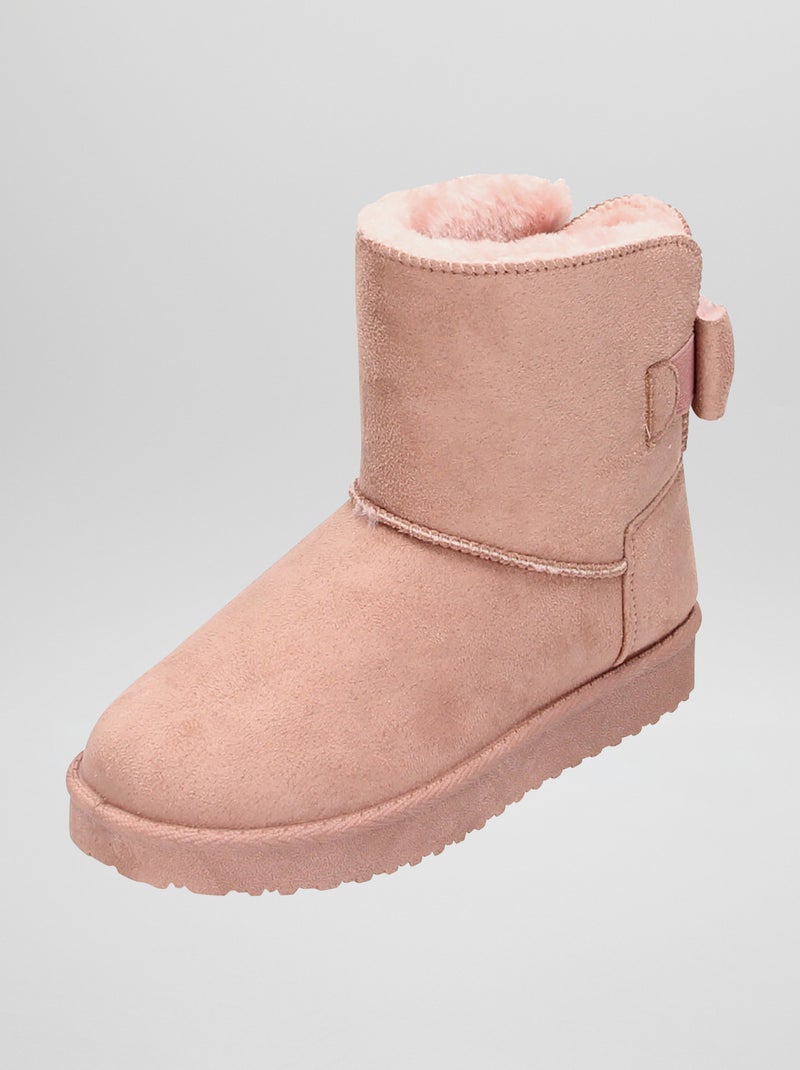 Botines forrados de antelina ROSA - Kiabi