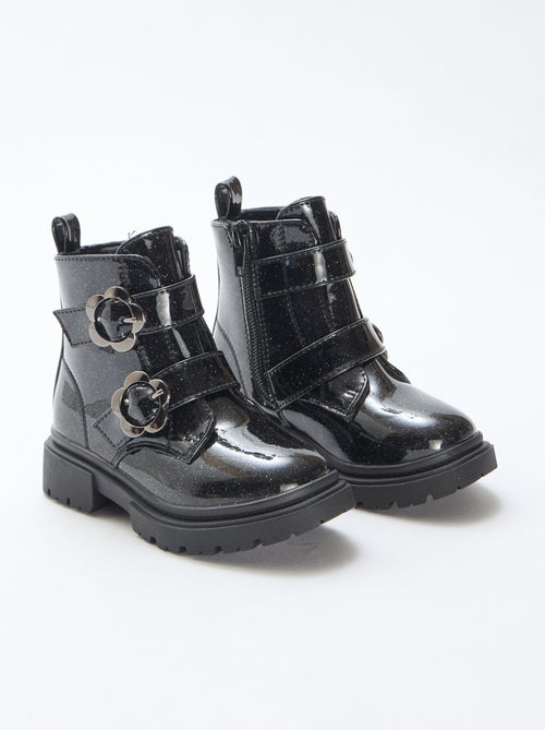 Botines lisos con lentejuelas - Kiabi