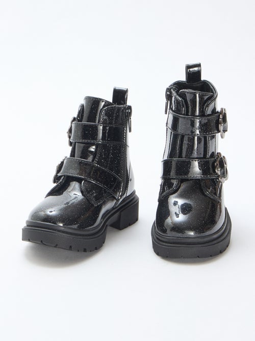 Botines lisos con lentejuelas - Kiabi