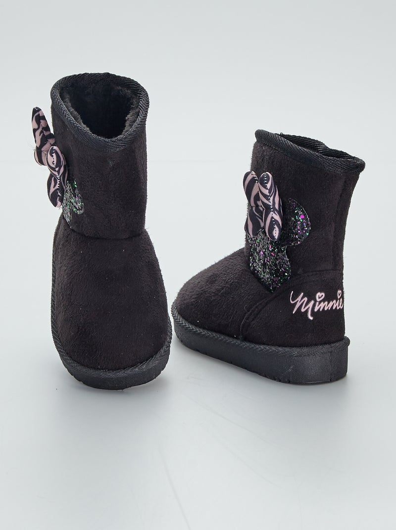 Botines 'Minnie' de antelina negro - Kiabi
