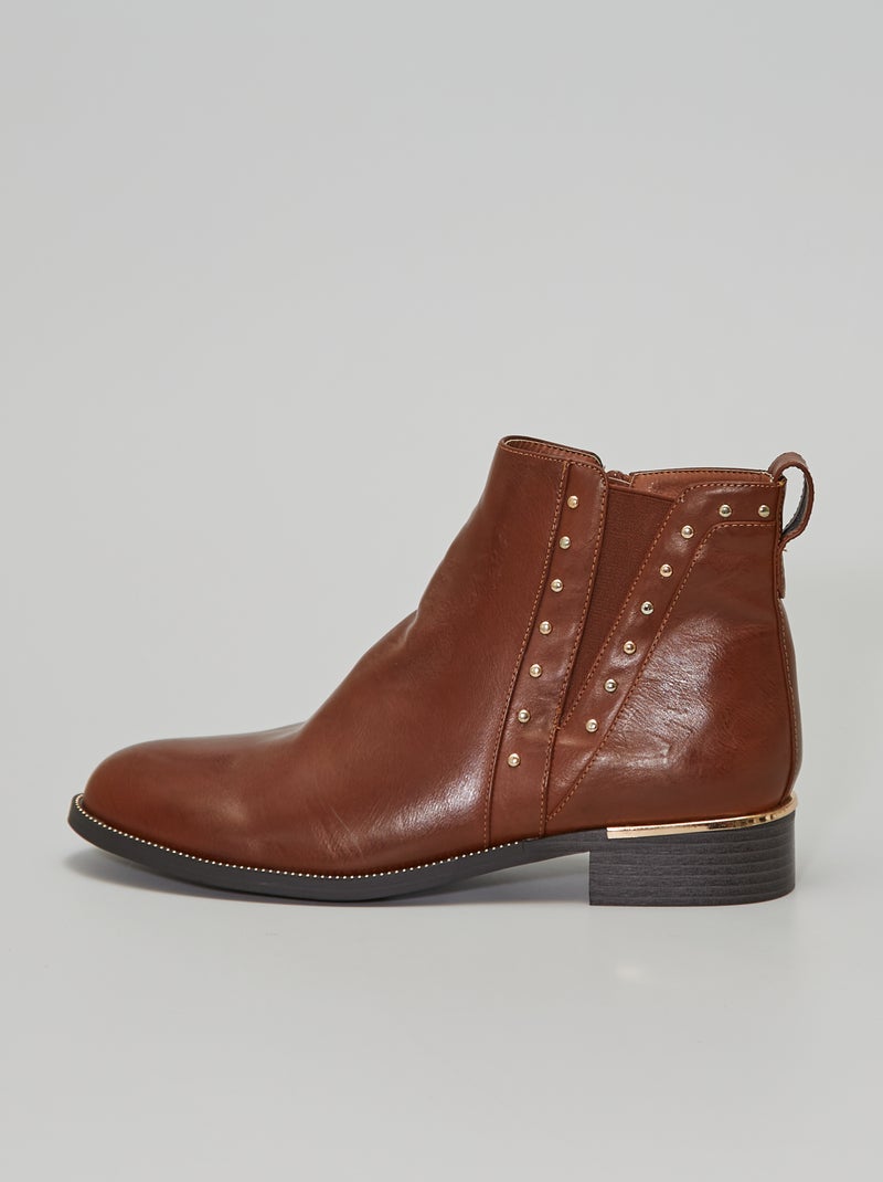 Botines sintéticos BEIGE - Kiabi