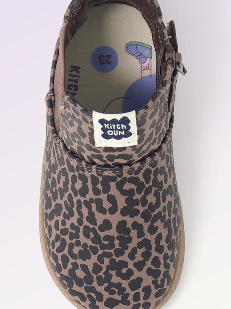 Botines sintéticos con fuelle elástico Beige - Kiabi