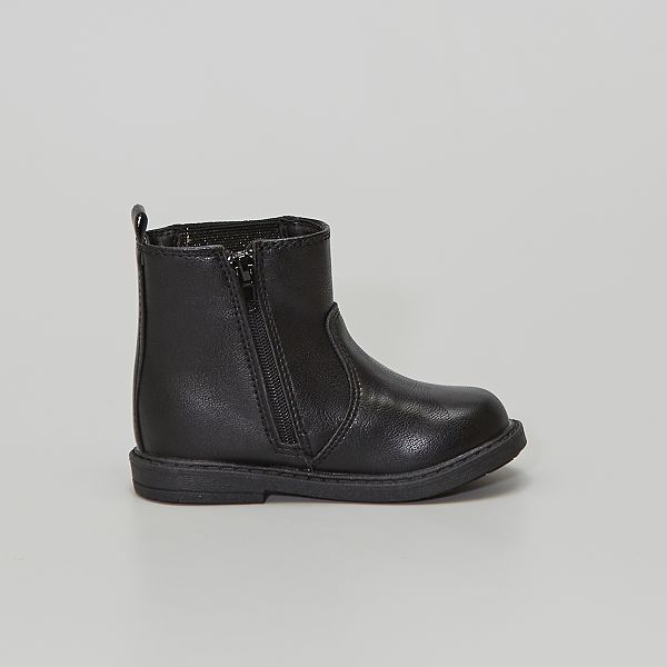 Botines tipo 'chelsea' 'gato' Niña 3-12 años - negro - Kiabi - 24,00€