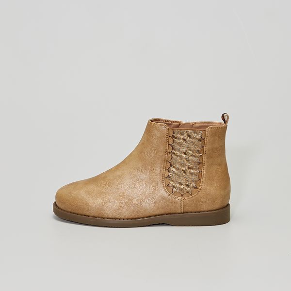 Botines tipo 'Chelsea' Niña 3-12 años - MARRON - Kiabi - 15,00€