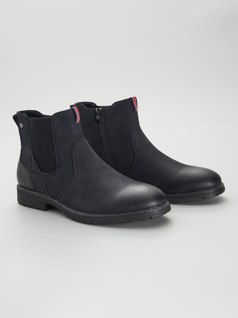 Botines tipo chelsea NEGRO - Kiabi