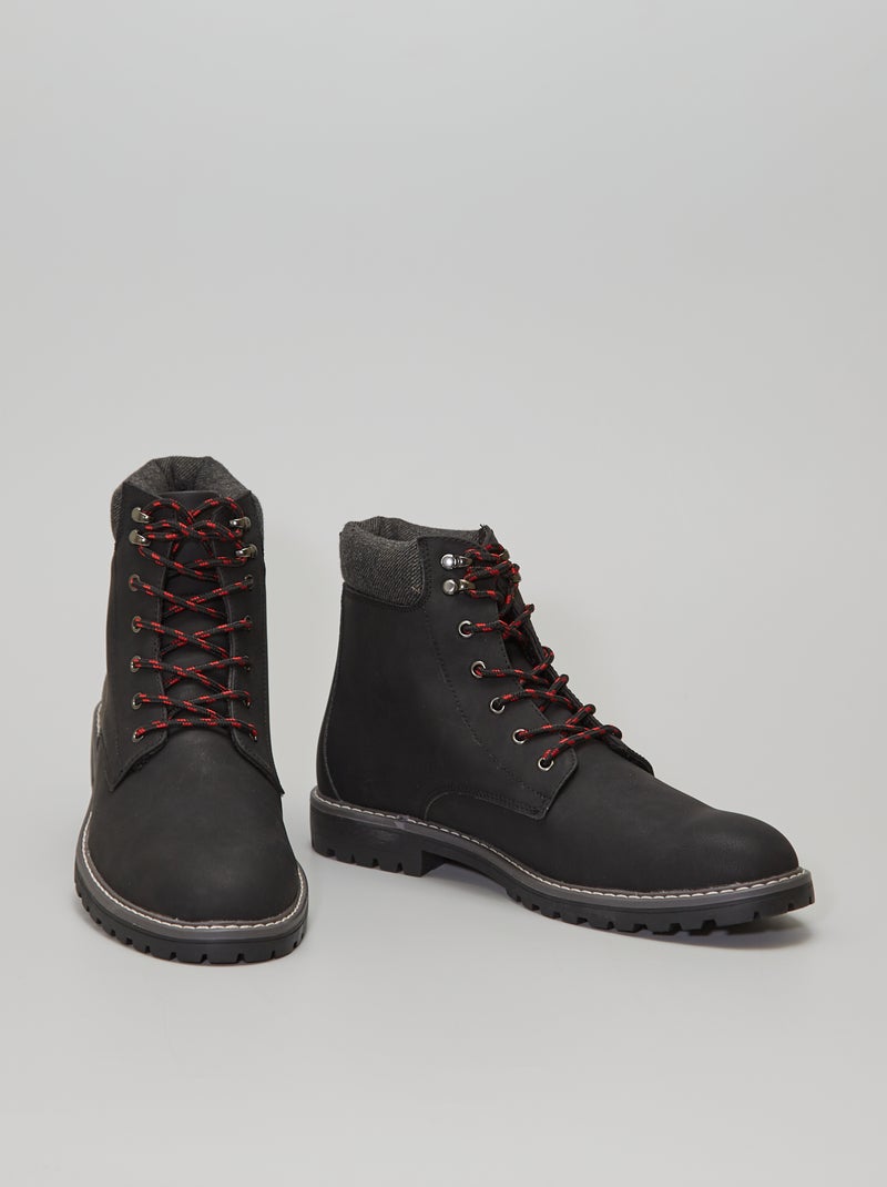 Botines tipo montaña negro - Kiabi