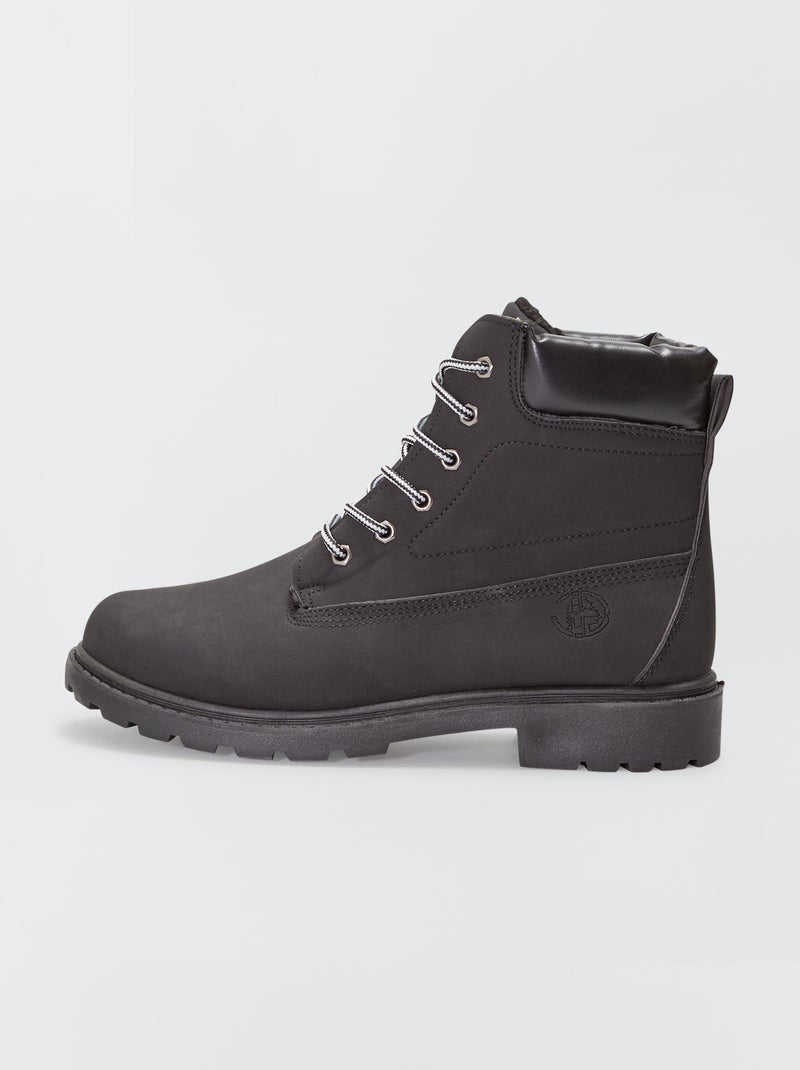 Botines tipo montaña negro - Kiabi