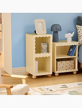 Bouli 2 estuches estantería infantil beige 31x30x64 cm