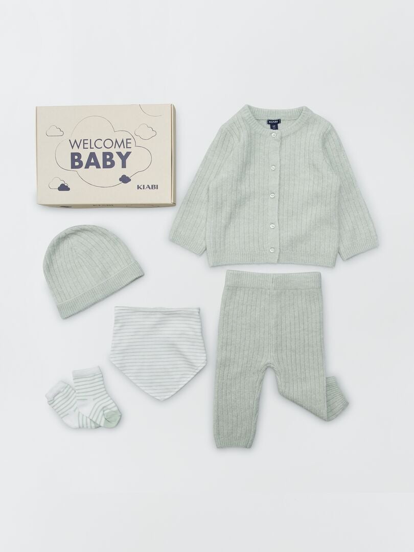 Box de nacimiento 'Welcome Baby' 5 piezas - Unisex GRIS - Kiabi