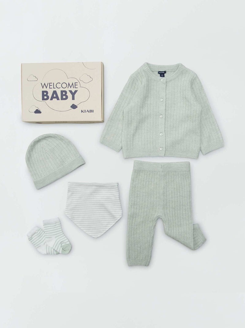 Box de nacimiento 'Welcome Baby' 5 piezas - Unisex GRIS - Kiabi