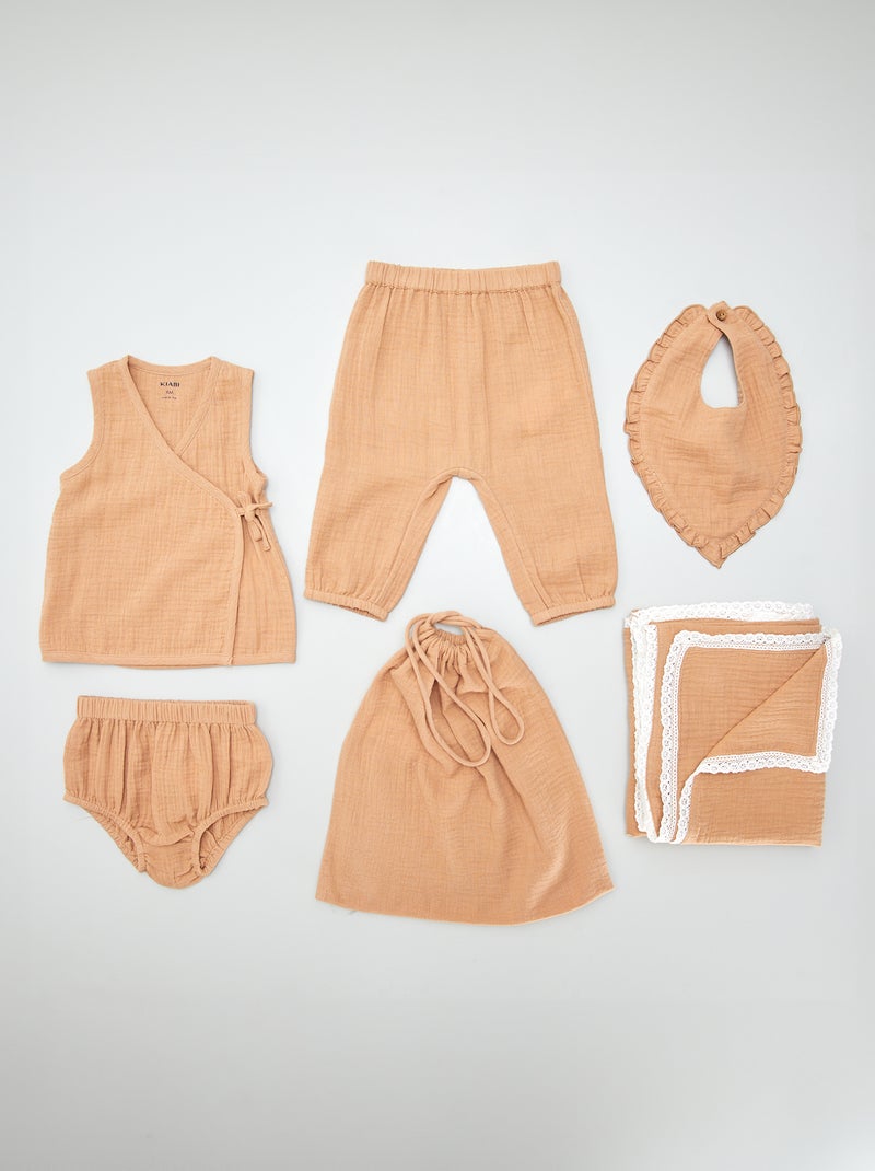 Box para recién nacido 'Welcome Baby' - 5 piezas MARRON - Kiabi