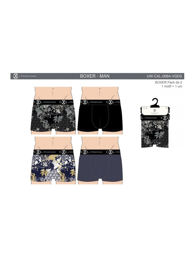 Bóxer CXL BY LACROIX - Pack de 4 Azul Multicolor Negro - Kiabi