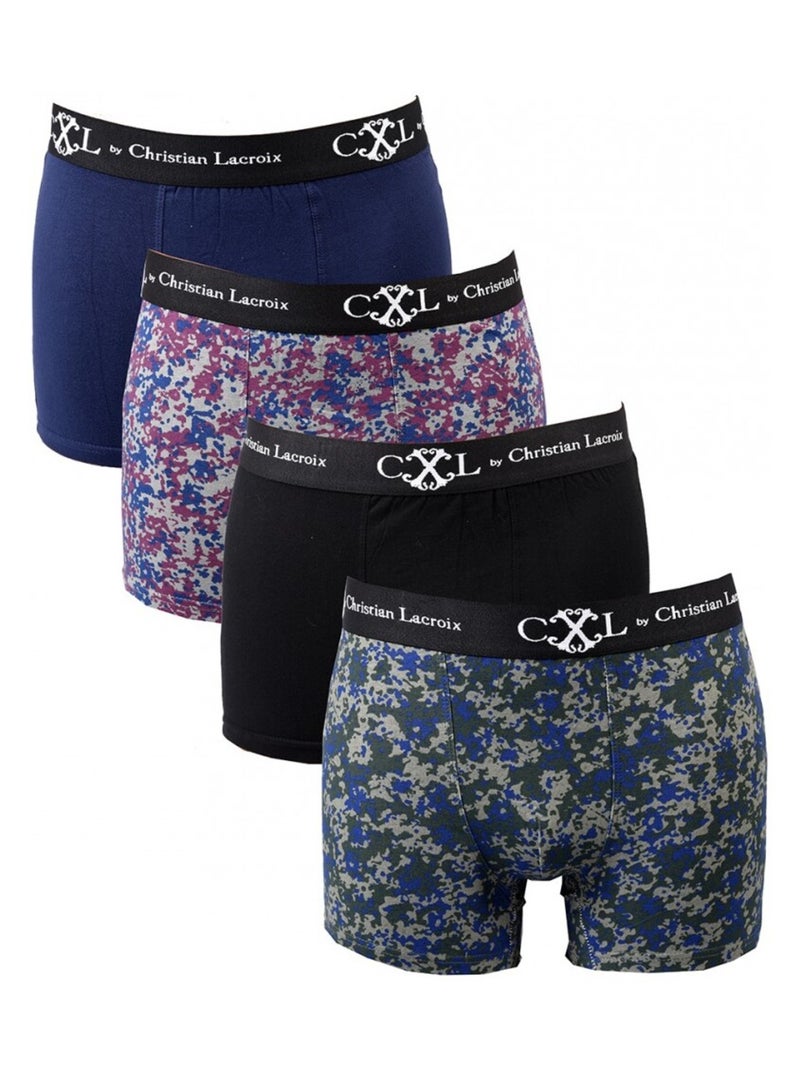 Bóxer CXL BY LACROIX - Pack de 4 Negro Multicolor Azul - Kiabi