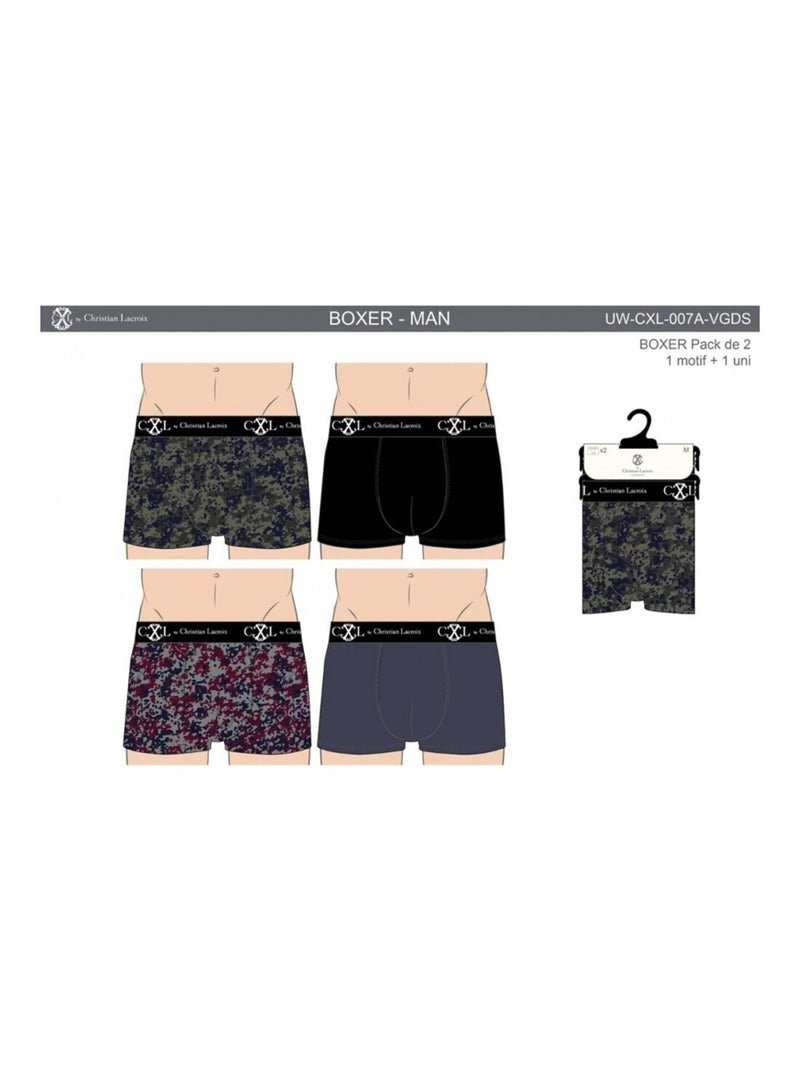 Bóxer CXL BY LACROIX - Pack de 4 Negro Multicolor Azul - Kiabi