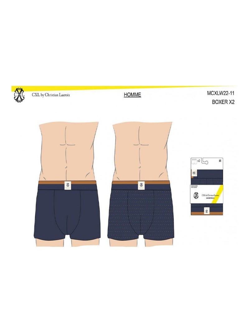 Bóxer CXL BY LACROIX X2 - Pack de 2 Azul marino - Kiabi