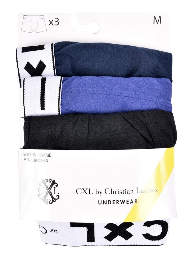 Bóxer CXL BY LACROIX X3 - Pack de 3 Negro Azul marino Azul - Kiabi