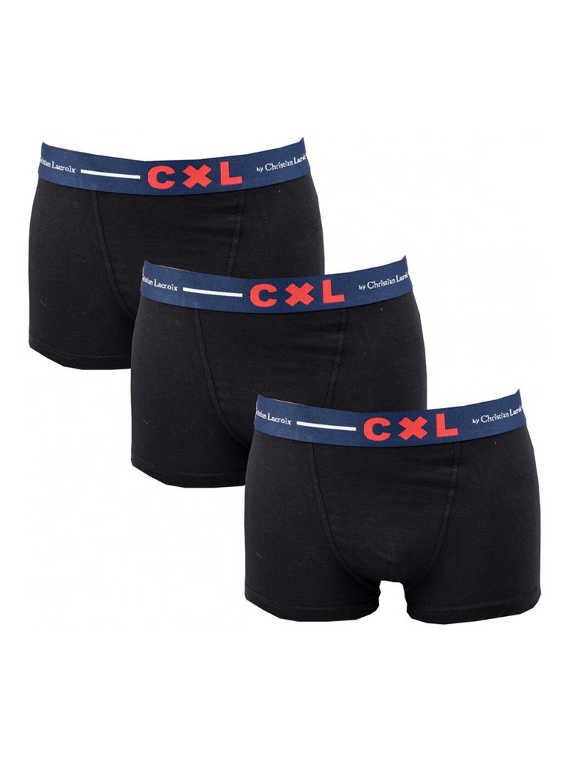 Bóxer CXL BY LACROIX X3 - Pack de 3 Negro Rojo Azul - Kiabi