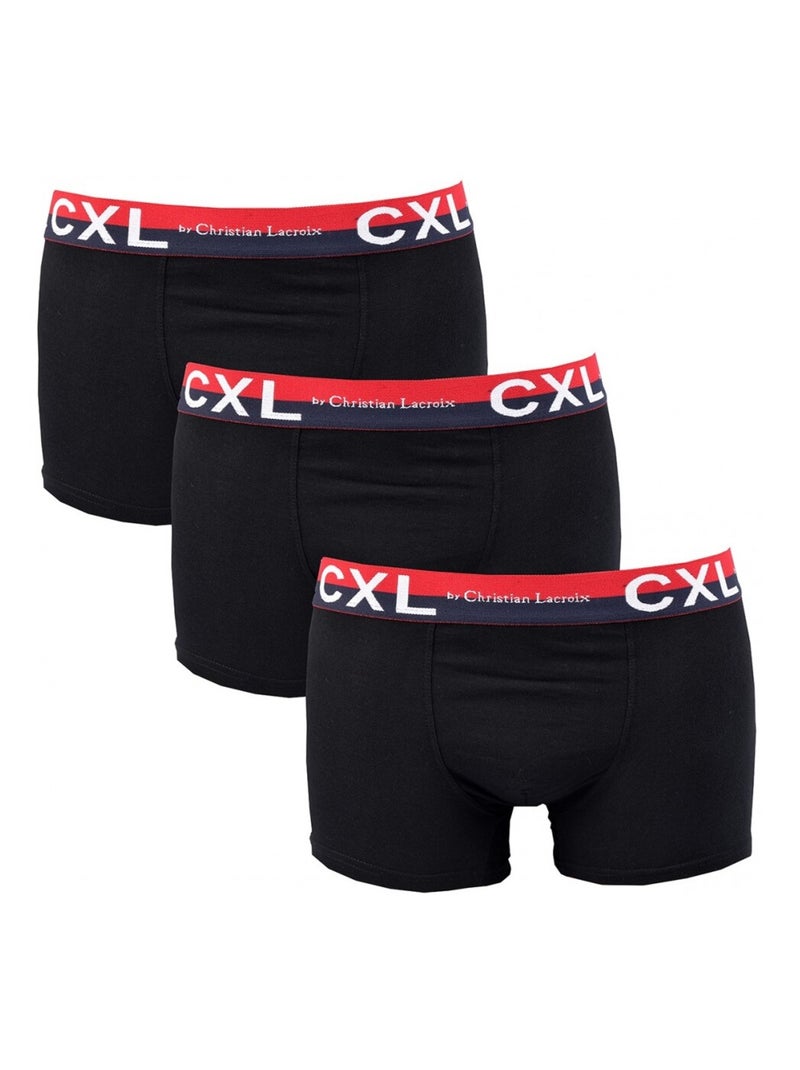 Bóxer CXL BY LACROIX X3 - Pack de 3 Negro Rojo - Kiabi