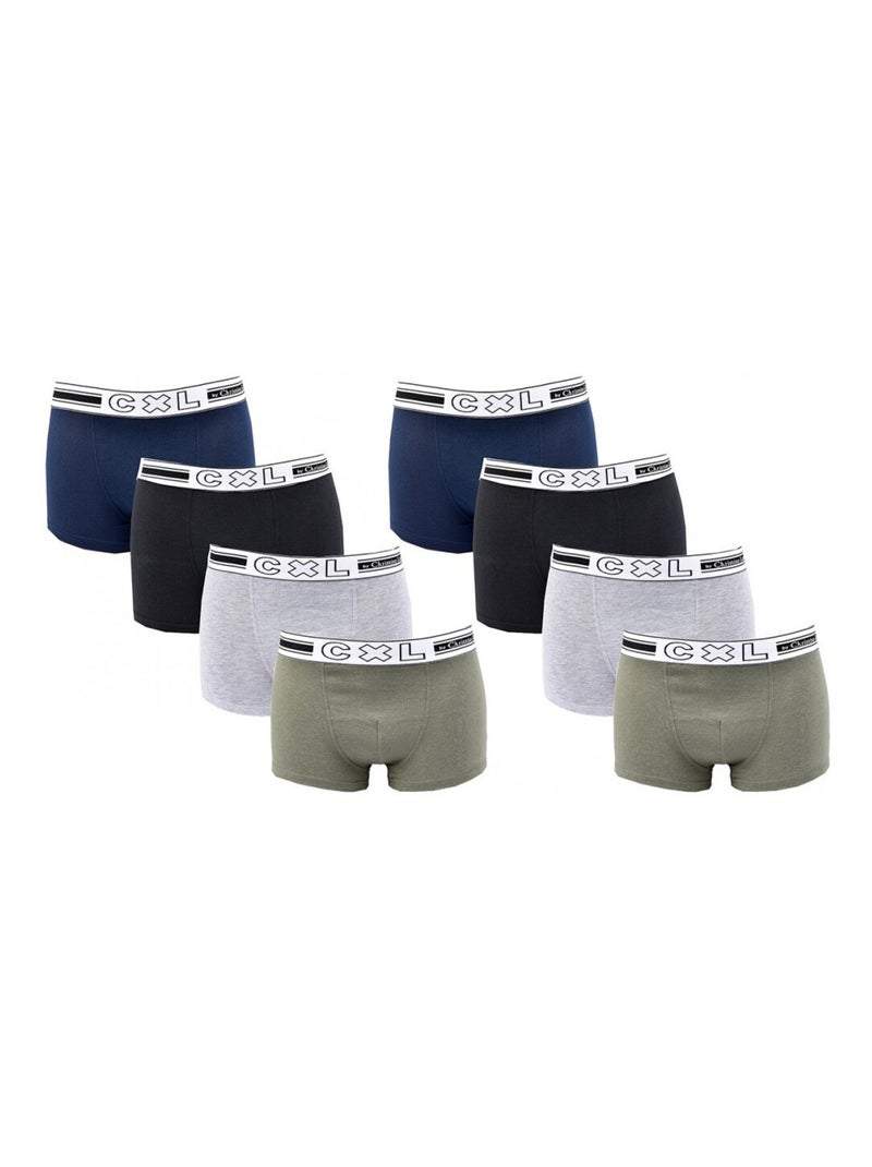 Bóxer CXL BY LACROIX X8 - Pack de 8 Negro Verde claro Azul - Kiabi