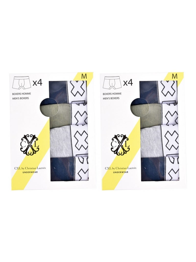 Bóxer CXL BY LACROIX X8 - Pack de 8 Negro Verde claro Azul - Kiabi