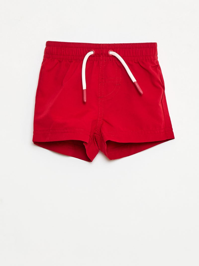Bóxer de baño liso Rojo - Kiabi