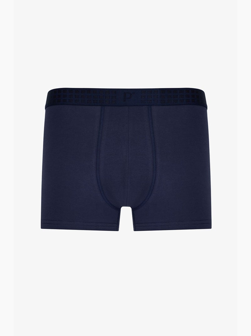 Bóxer de hombre a cuadros penti Azul Caqui - Kiabi