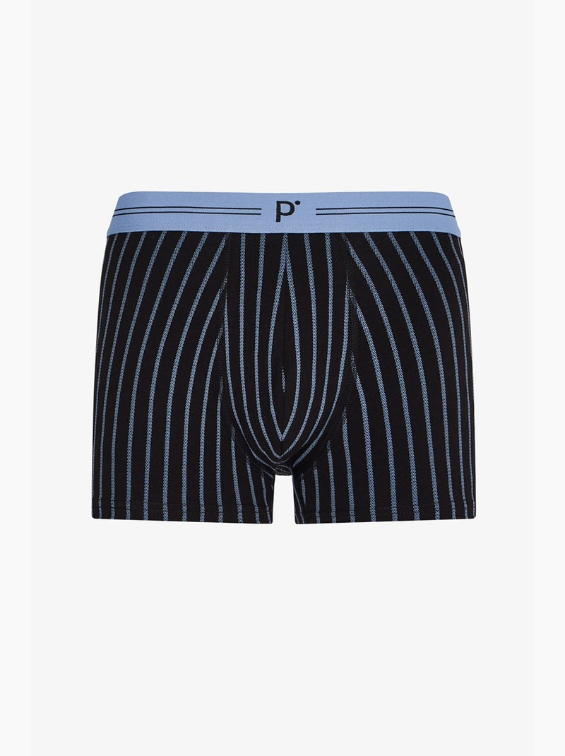 Bóxer de hombre a rayas penti Negro Azul Gris - Kiabi