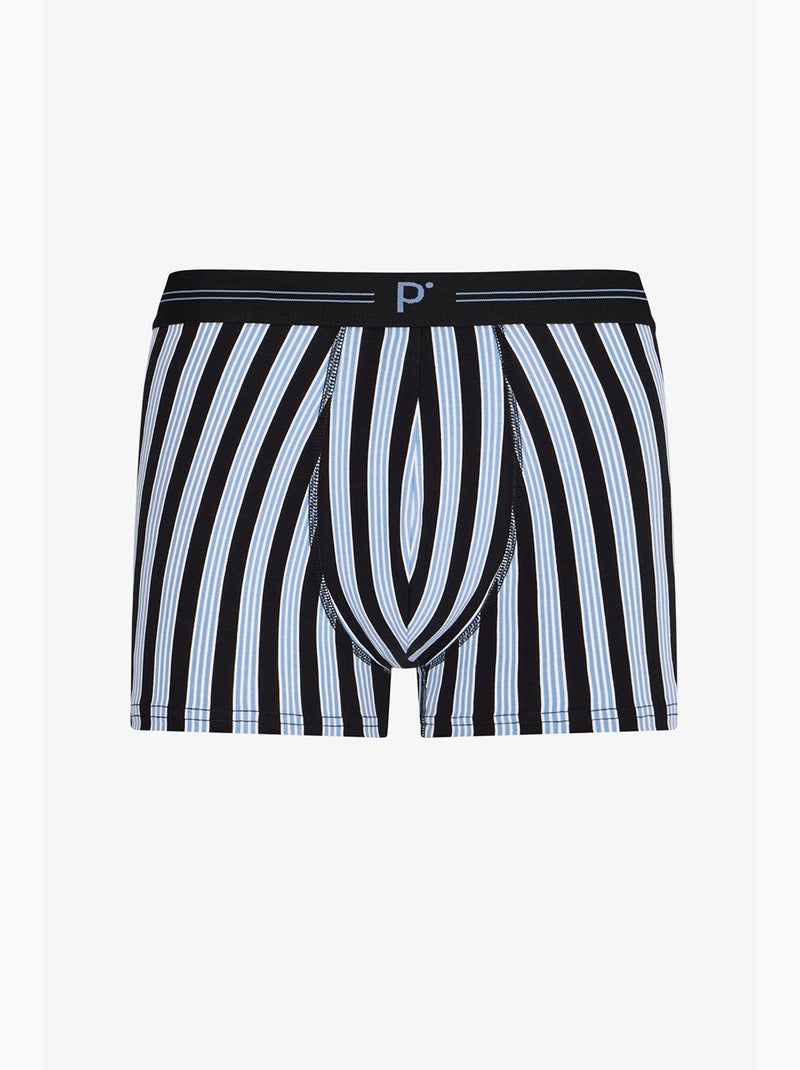 Bóxer de hombre a rayas penti Negro Azul Gris - Kiabi