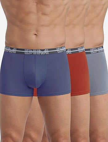 Pack de 3 bóxers hombre algodón stretch