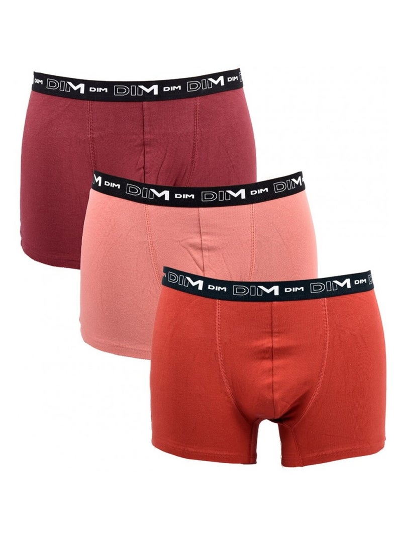 Bóxer DIM Pack de 3 Rojo carmín - Kiabi