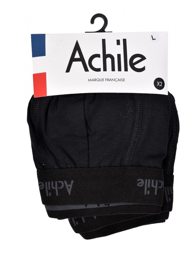 Bóxer Hombre ACHILE Ultra Confort Calidad Francesa - Pack de 4 Negro - Kiabi