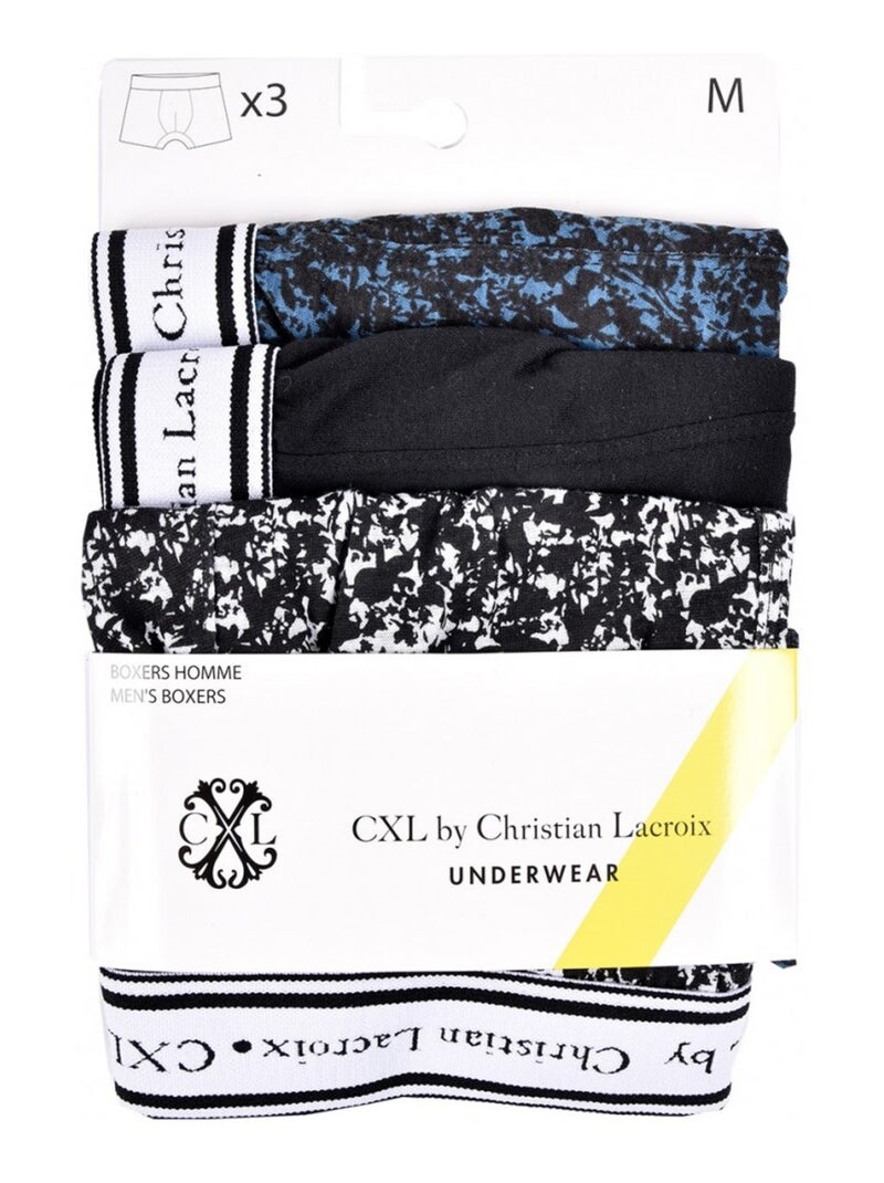 Bóxer Hombre CXL BY LACROIX X3 - Pack de 3 Negro Gris antracita Azul - Kiabi