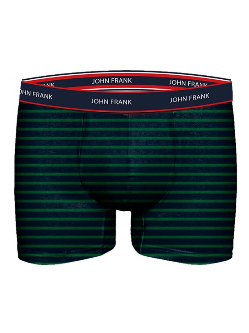 Bóxer Hombre JOHN FRANK - Pack de 3 Azul Verde Azul - Kiabi