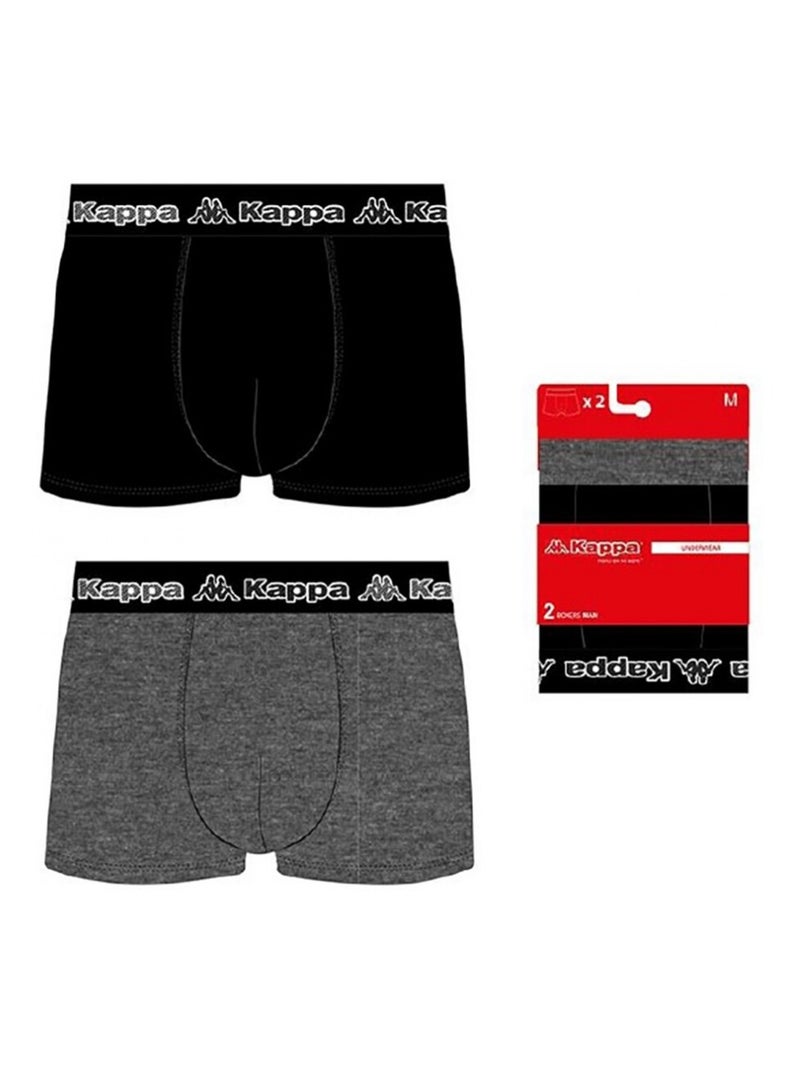 Bóxer hombre KAPPA - Pack de 2 Gris antracita - Kiabi