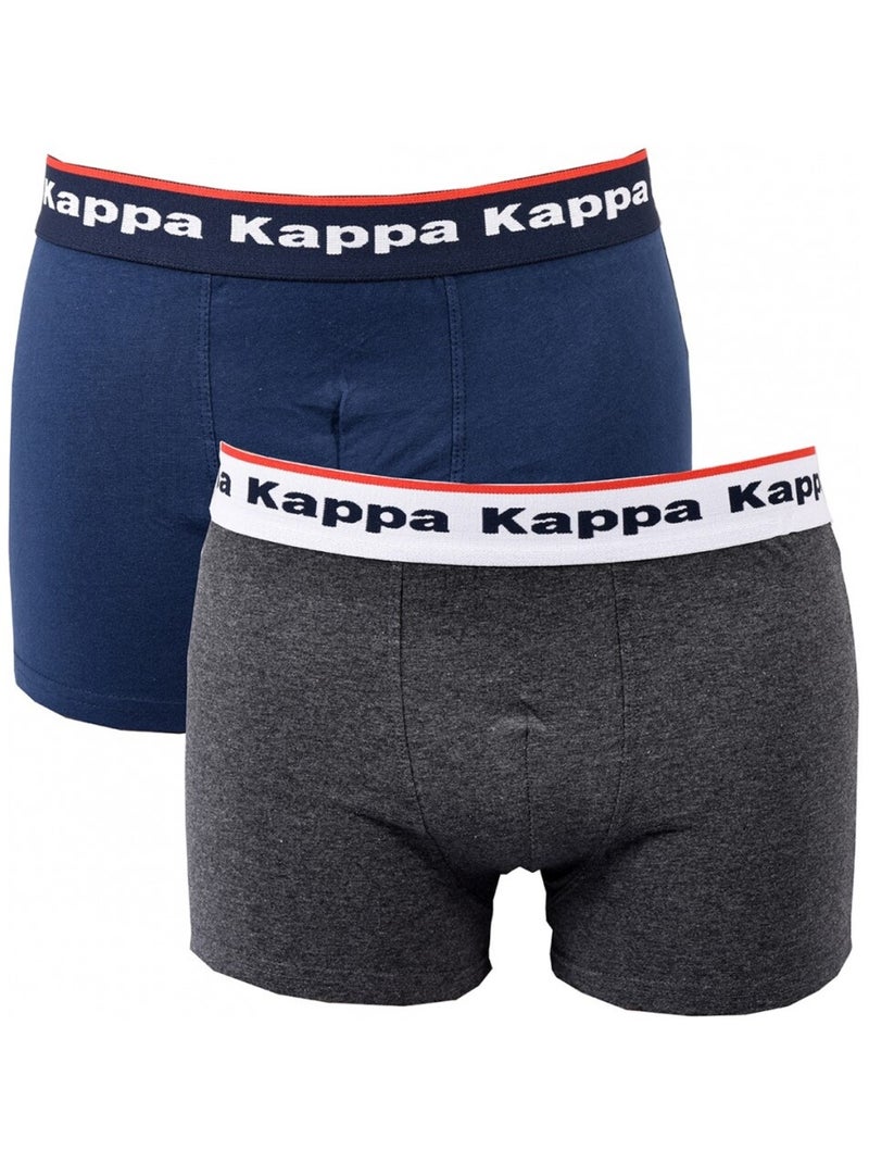 Bóxer hombre KAPPA - Pack de 2 Gris azul - Kiabi