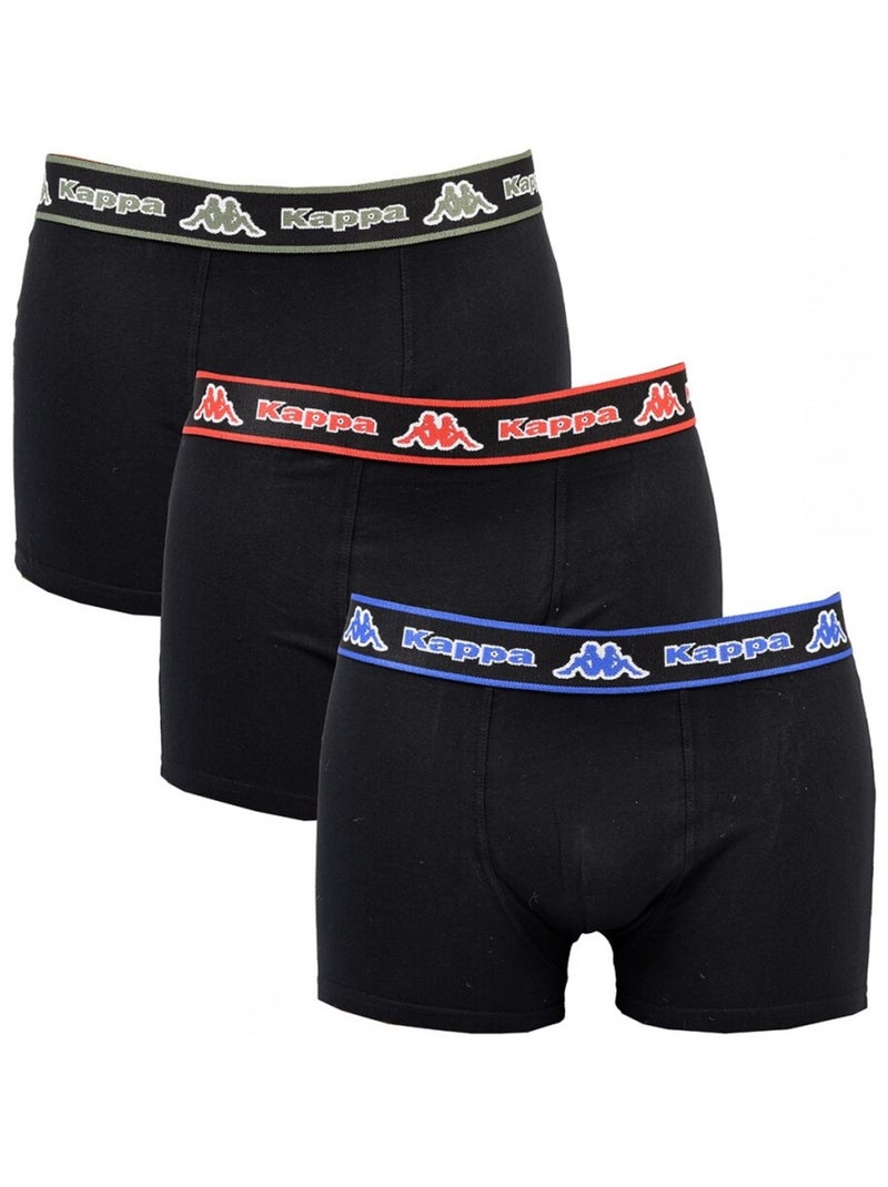 Bóxer hombre KAPPA - Pack de 3 Negro - Kiabi
