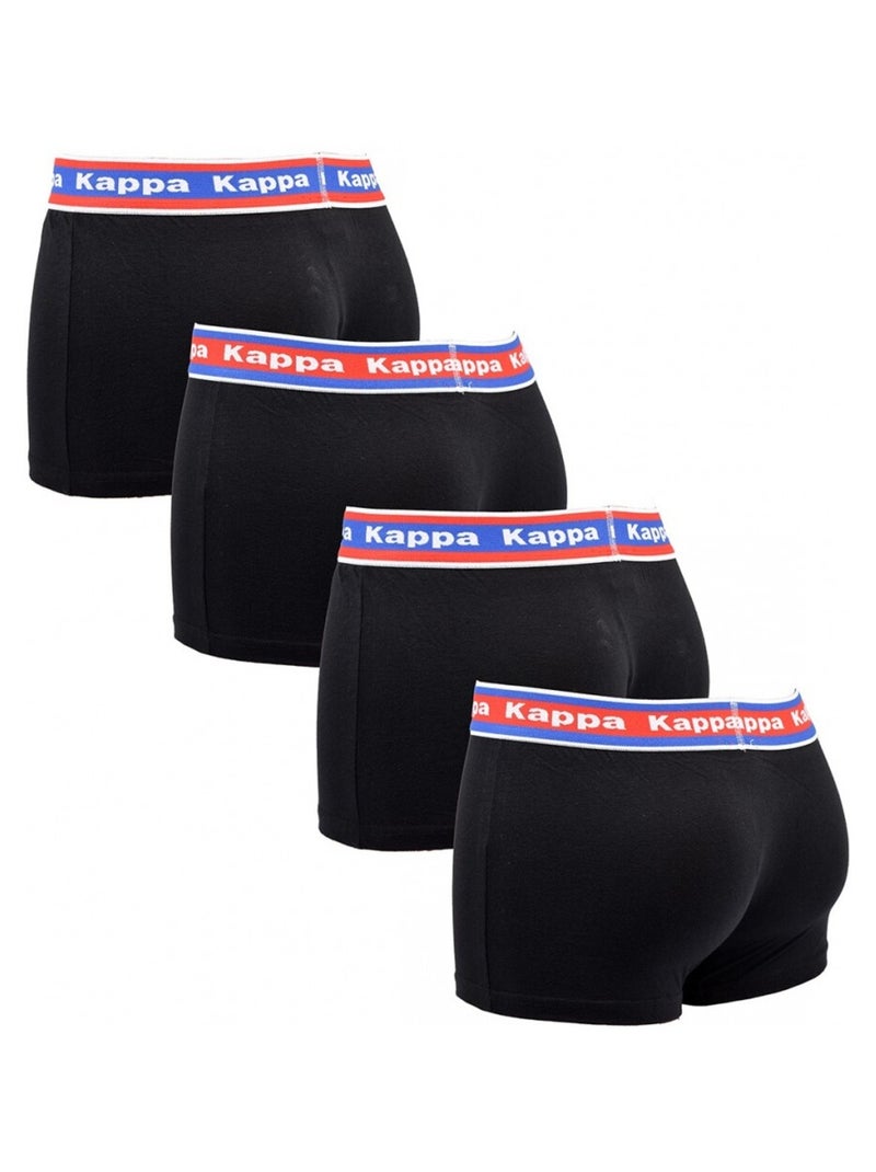 Bóxer hombre KAPPA - Pack de 4 Negro - Kiabi