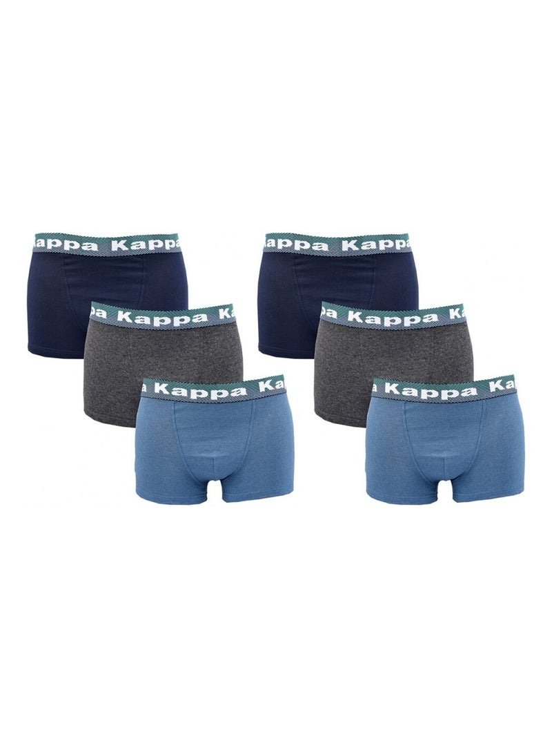 Bóxer hombre KAPPA - Pack de 6 Azul Multicolor Azul - Kiabi