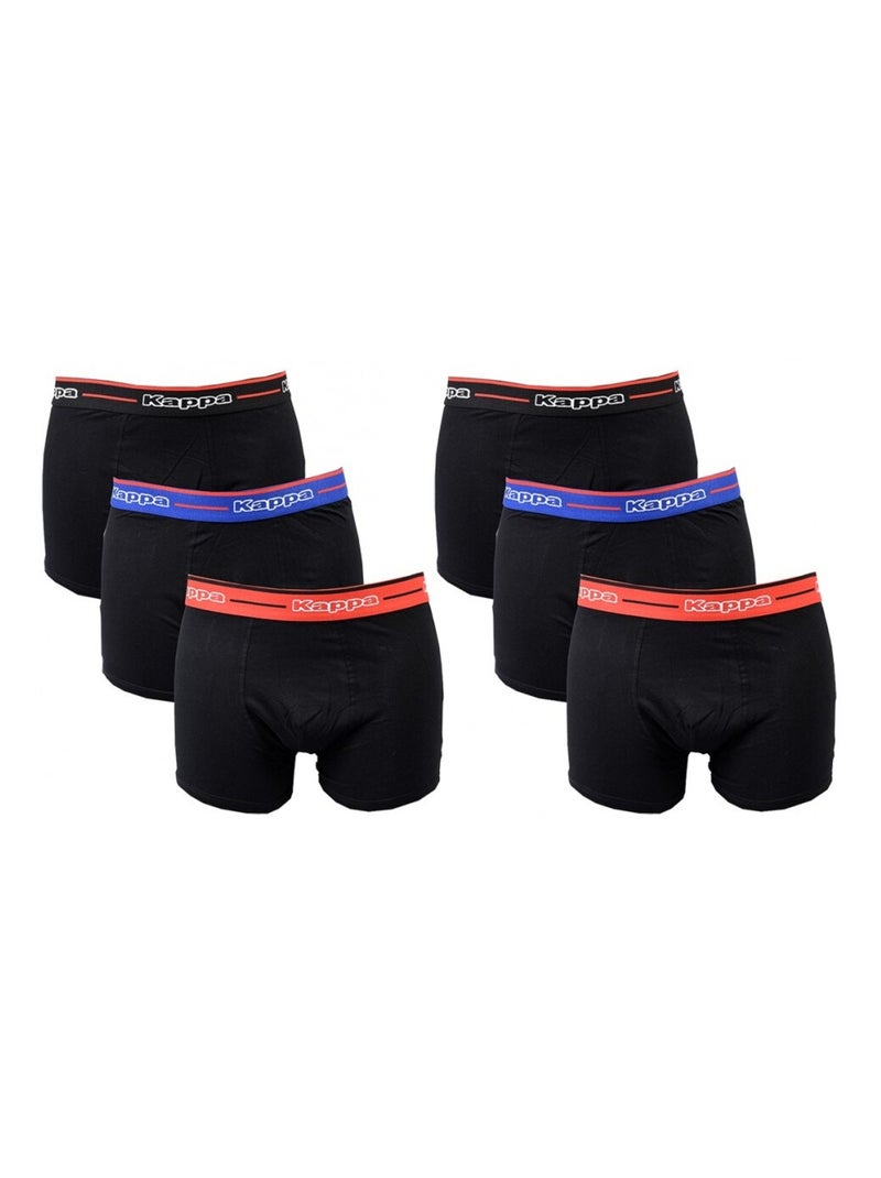 Bóxer hombre KAPPA - Pack de 6 Negro Multicolor Negro - Kiabi