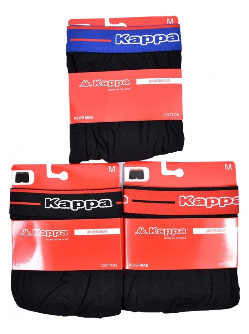 Bóxer hombre KAPPA - Pack de 6 Negro Multicolor Negro - Kiabi