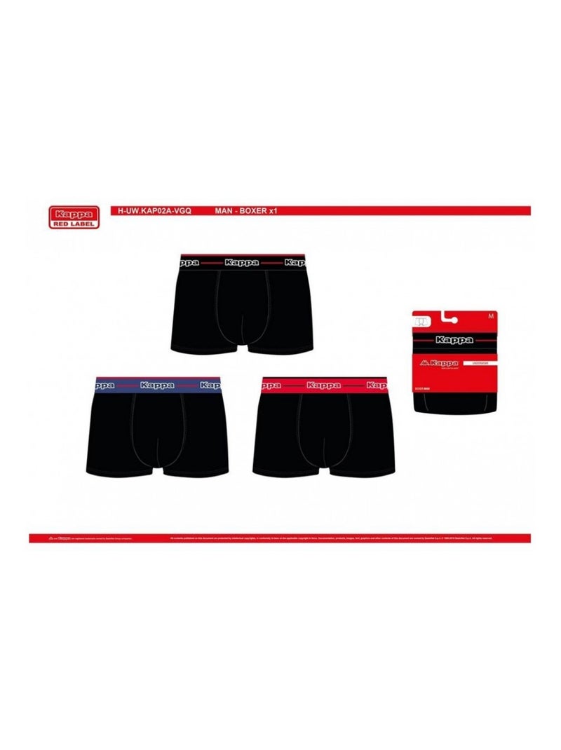 Bóxer hombre KAPPA - Pack de 6 Negro Multicolor Negro - Kiabi